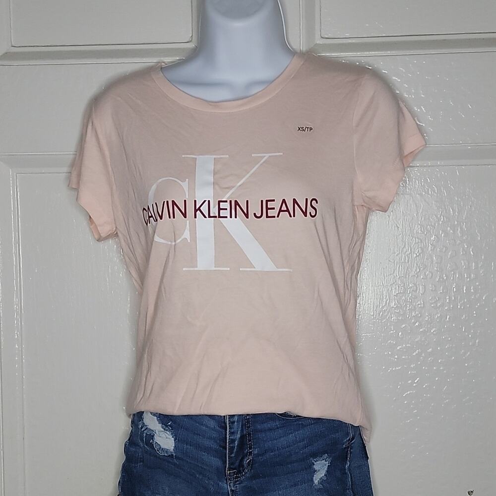 NWT Calvin Klein ultra soft, peach tee, XS